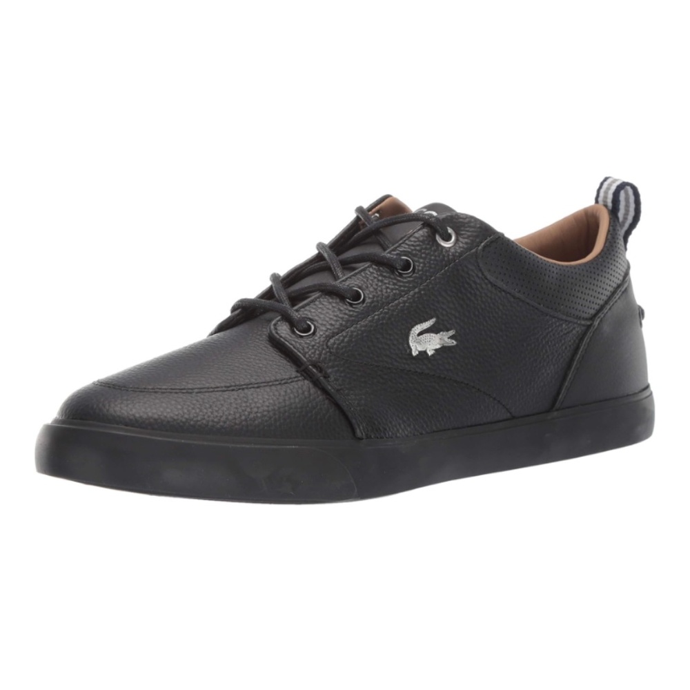 Lacoste Men’s Black Bayliss Leather Sneakers NIB